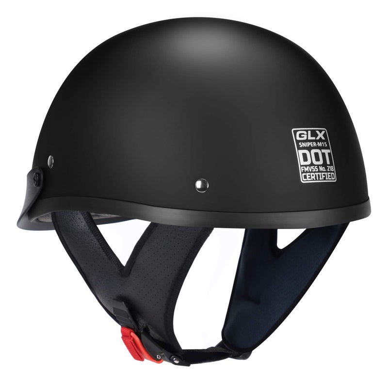 GLX M15 Half Helmet Matte Black XX-Large - Image 4